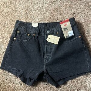 Black Levi’s High Rise 501 Shorts (Never worn- new with tags) Size 27